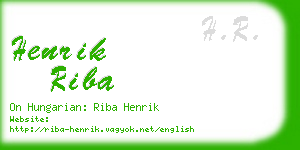 henrik riba business card